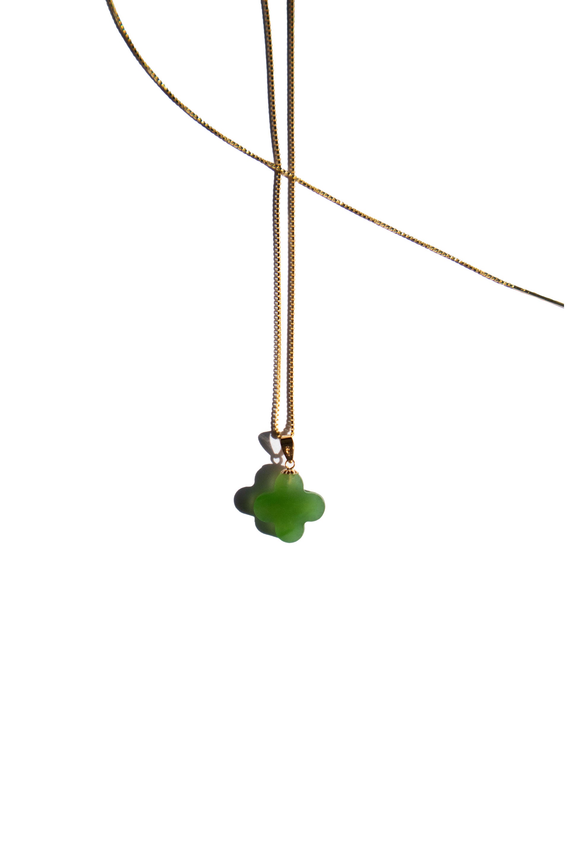 Jade' 4 leaf Clover Necklace