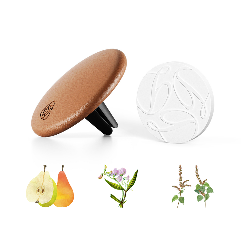 Freesia - Camel Lambskin Car Diffuser and Insert