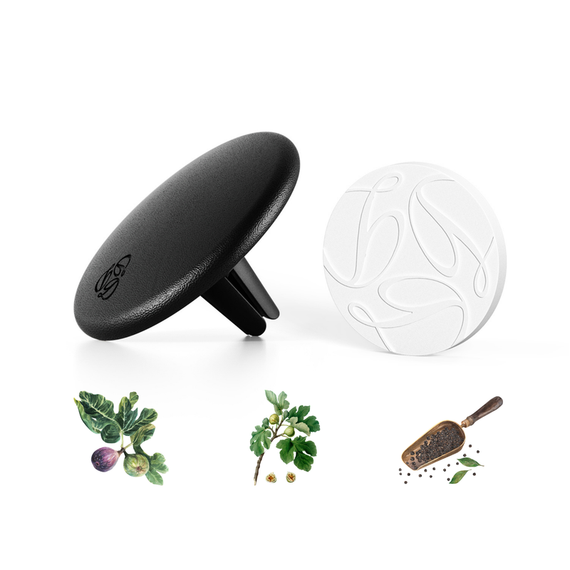 Fig - Black Lambskin Car Diffuser and Insert