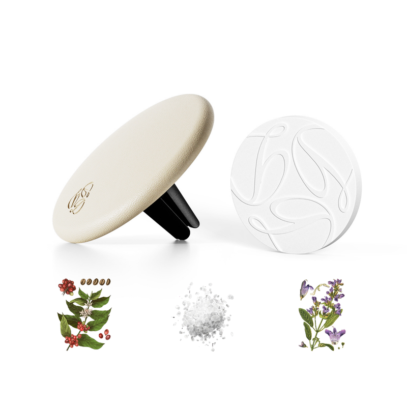 Sage - Cream Lambskin Car Diffuser and Insert