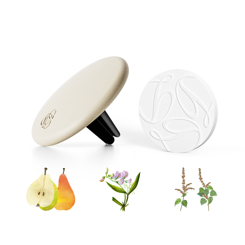 Freesia - Cream Lambskin Car Diffuser and Insert