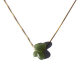 Butterfly I — Green jade pendant necklace - seree