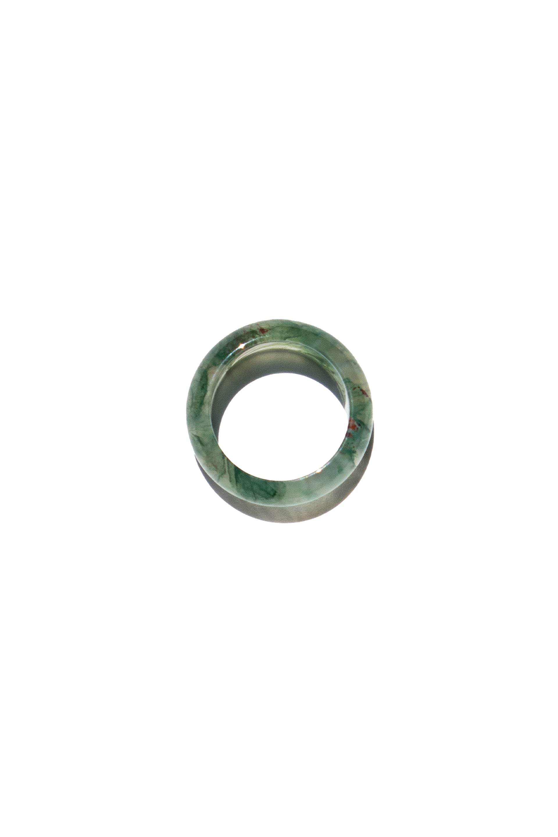 Seaweed — Green jade stone ring - seree