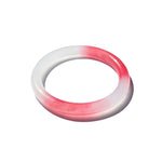 Blush skinny — Pink skinny round jade stone bangle - seree