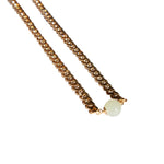 Charlotte — Green jade gold chain necklace - seree