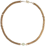 Charlotte — Green jade gold chain necklace - seree