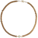 Charlotte — Green jade gold chain necklace - seree