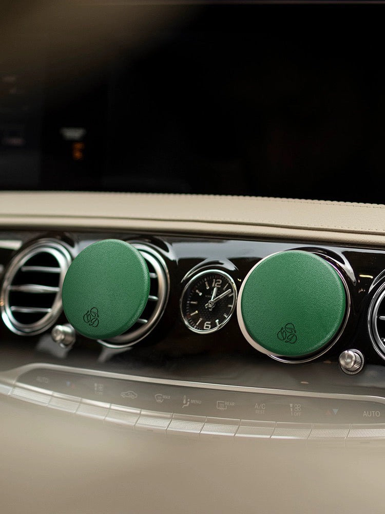 Oud - Green Lambskin Car Diffuser and Insert