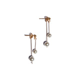 Leighton — Faux pearl pendant earrings - seree