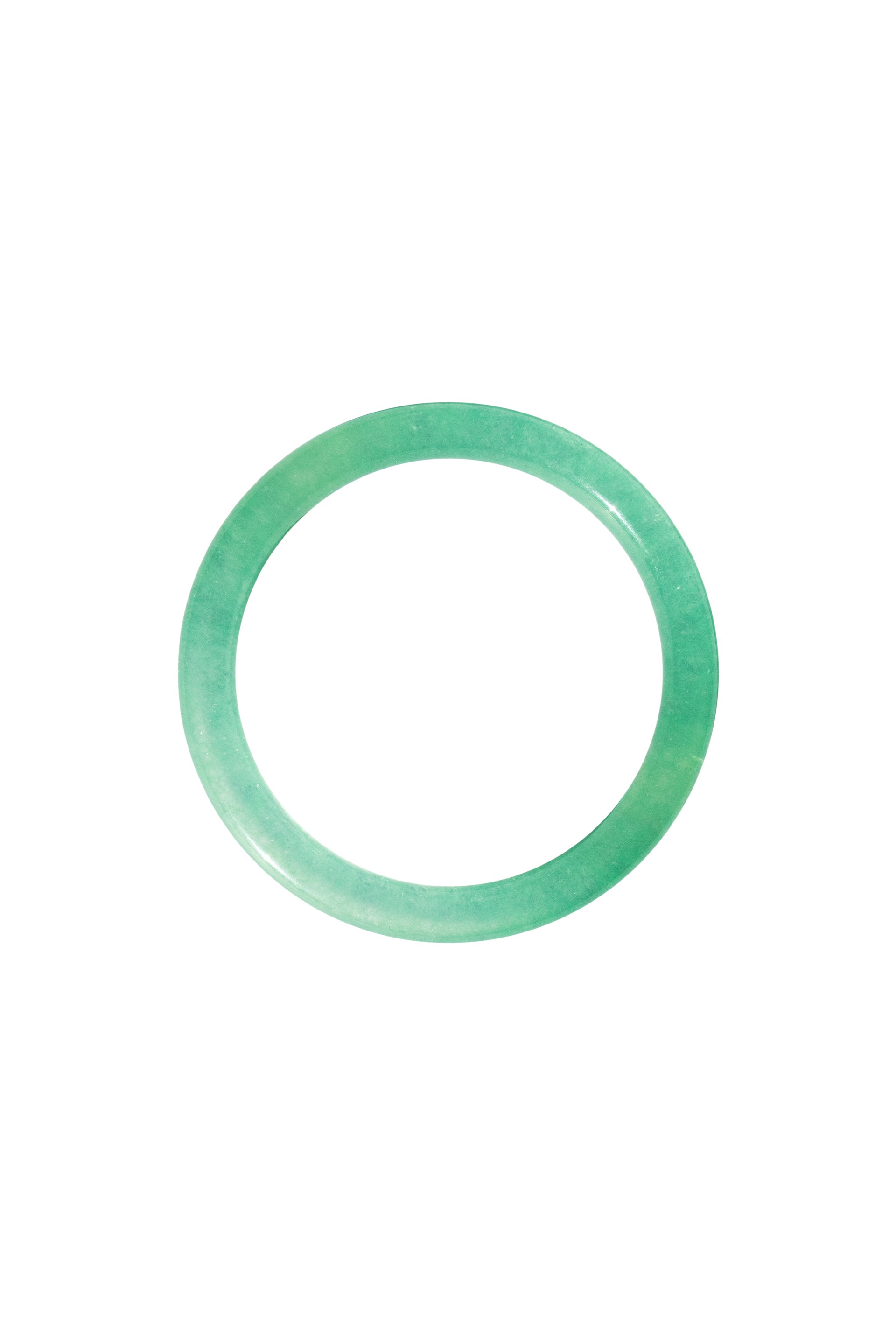 Pond — Cyan skinny round jade stone bangle - seree