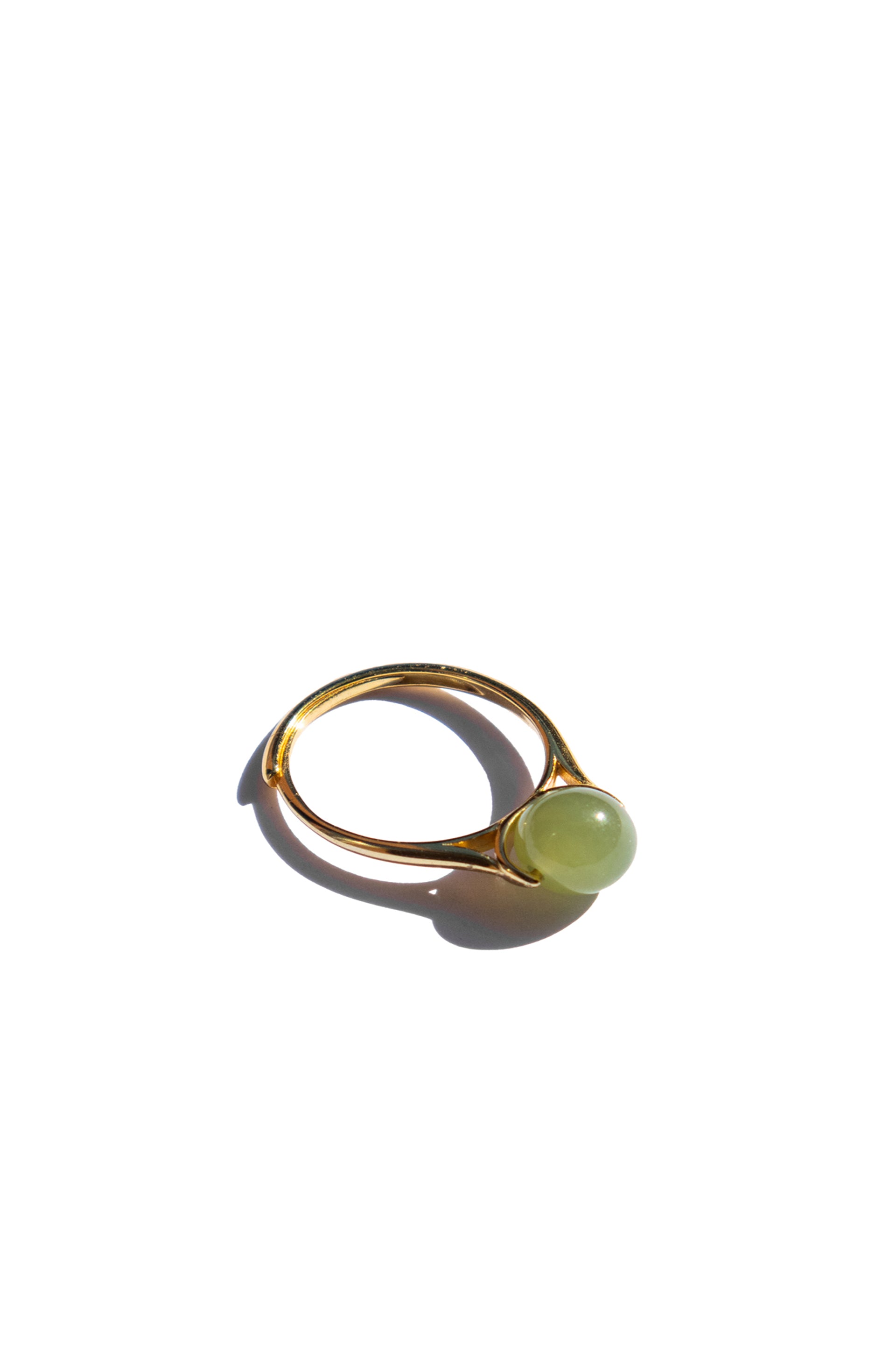 Equinox — Green bead jade ring - seree