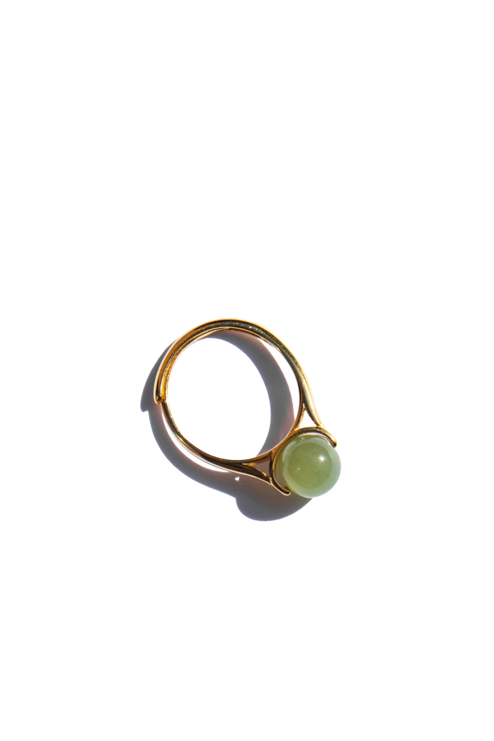 Equinox — Green bead jade ring - seree