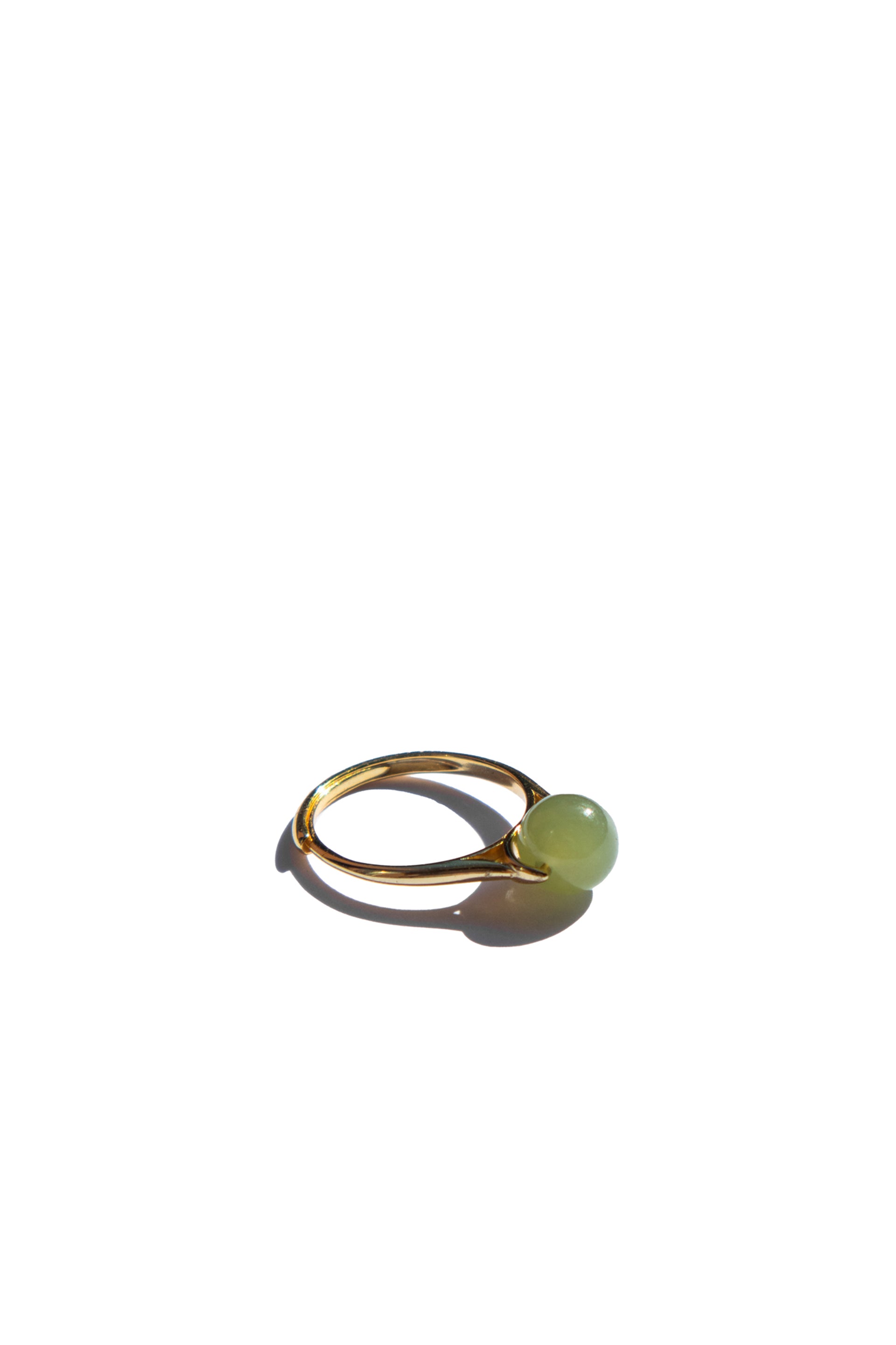 Equinox — Green bead jade ring - seree