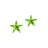 Flora — Green Jade Stud Earrings