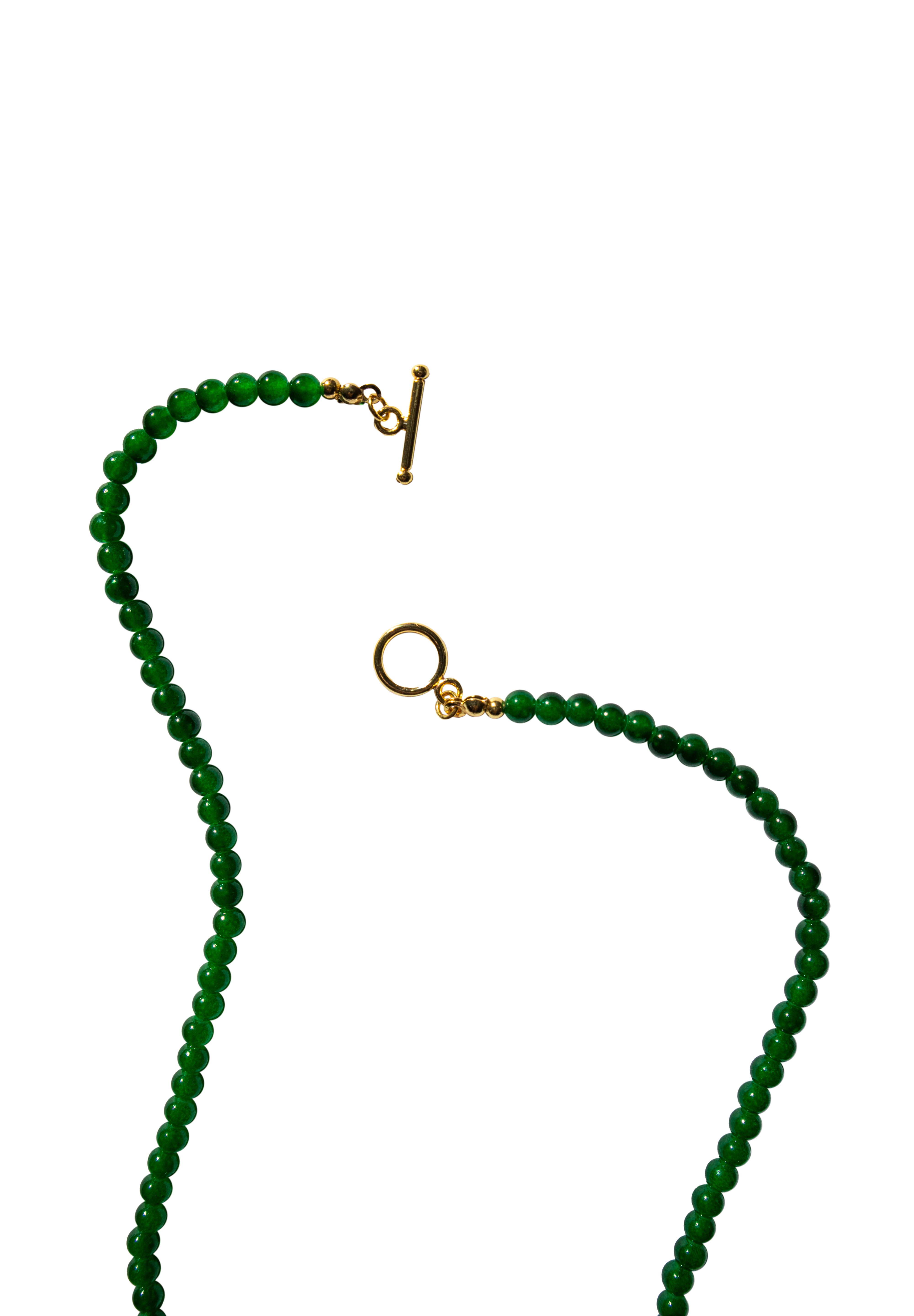 Forest — Green chalcedony beaded necklace - seree