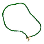 Forest — Green chalcedony beaded necklace - seree