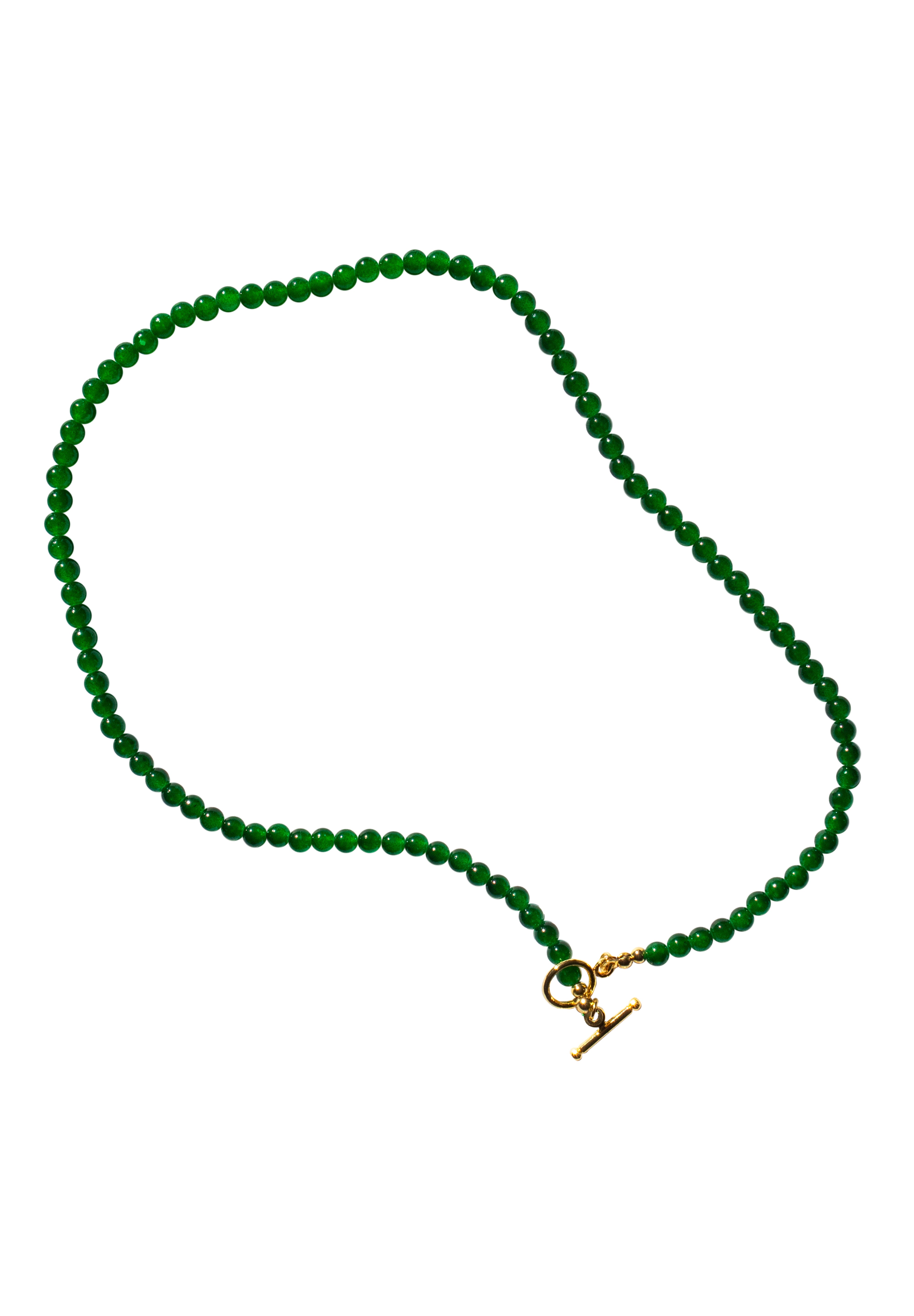 Forest — Green chalcedony beaded necklace - seree