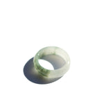 Koi — Mottled green jade ring - seree