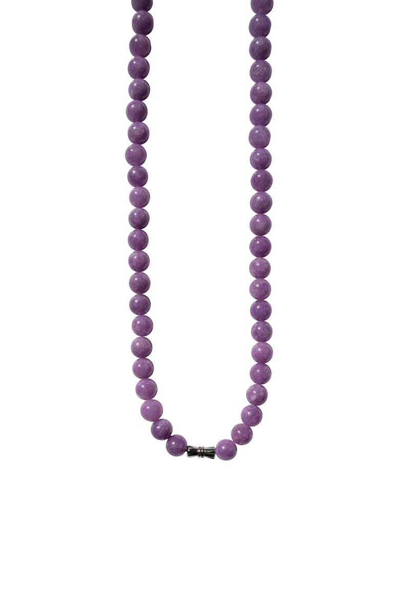 Lilac — Purple jade beaded necklace