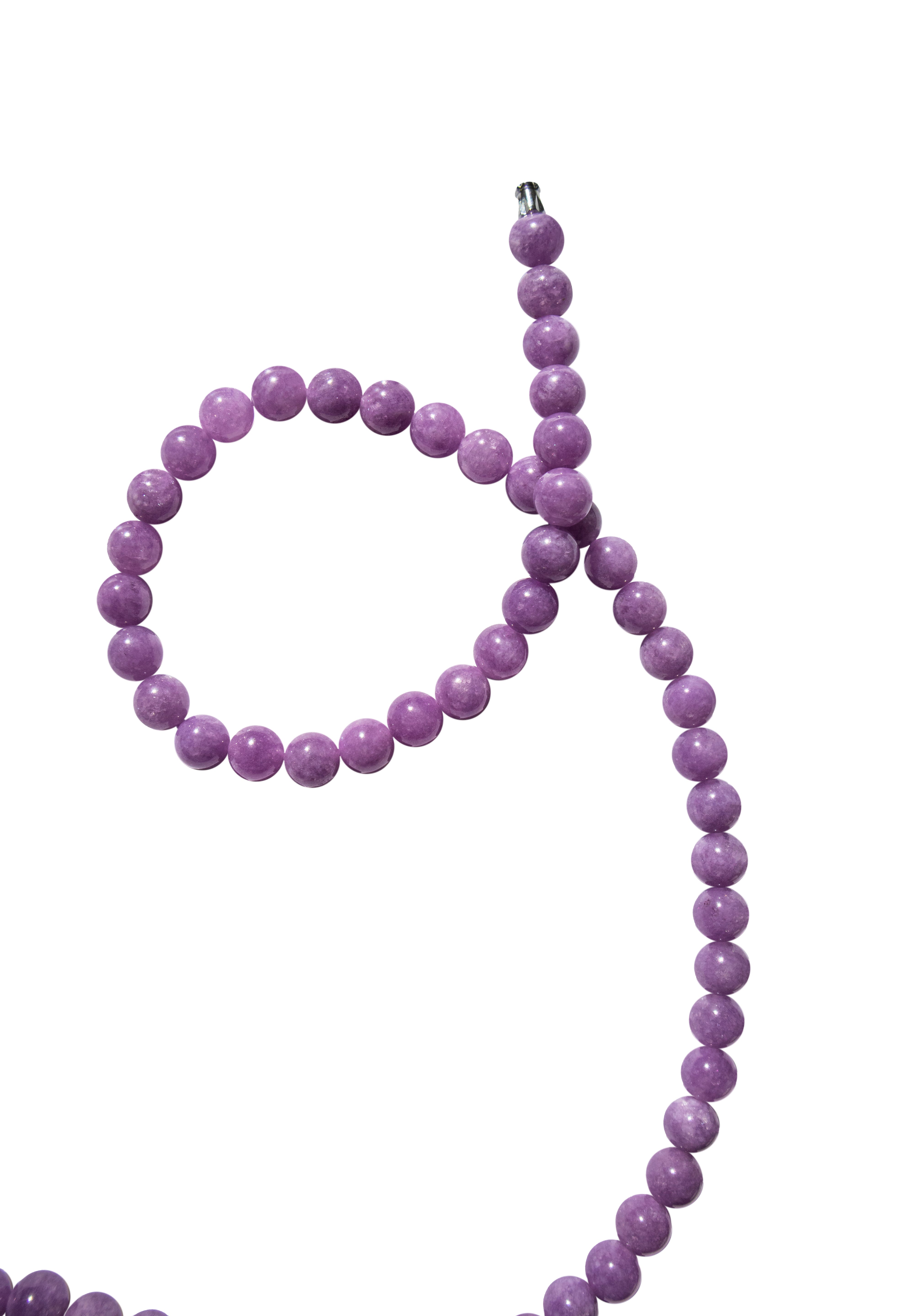 Lilac — Purple jade beaded necklace - seree