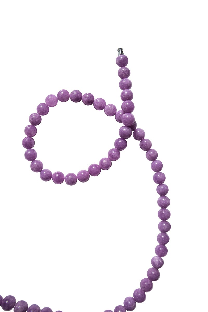 Lilac — Purple jade beaded necklace