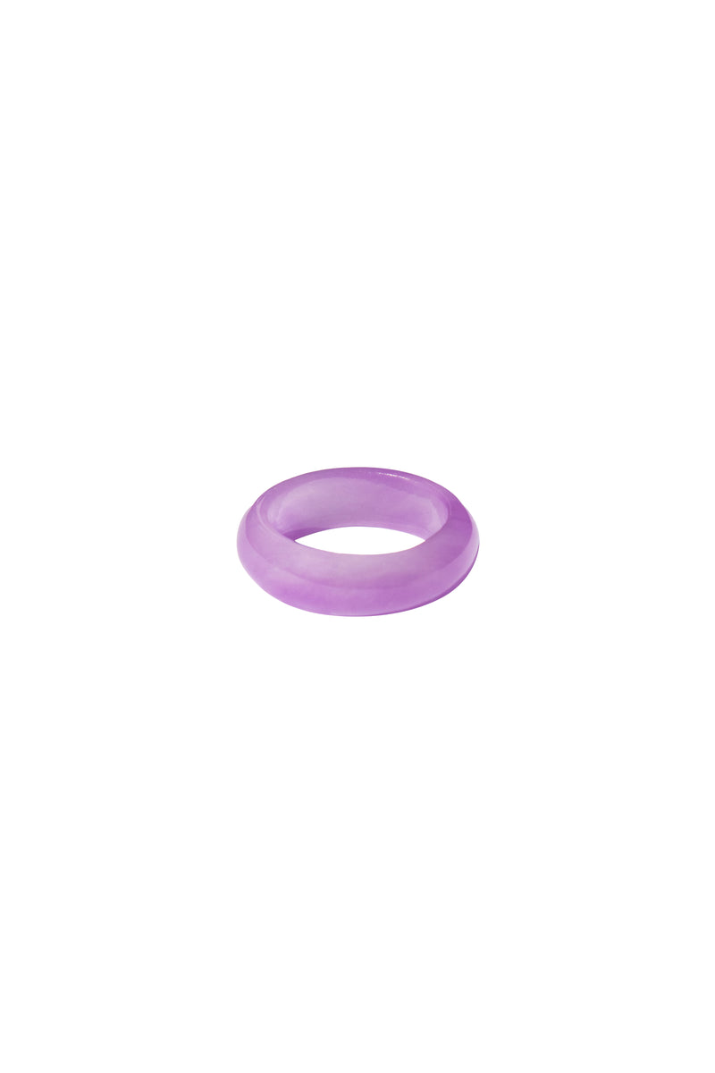 Lilac — Purple jade ring