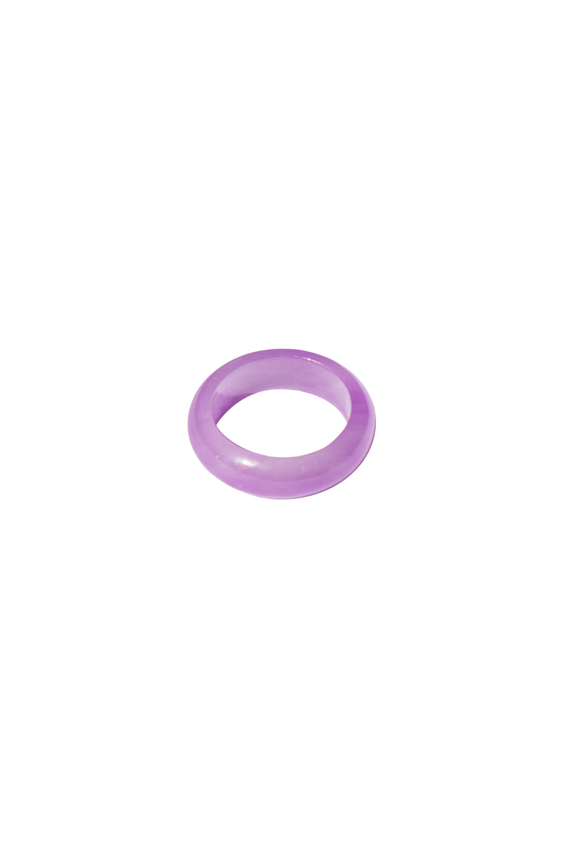 Lilac — Purple jade ring