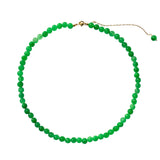 Lime — Green jade beaded necklace - seree