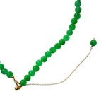 Lime — Green jade beaded necklace - seree