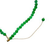 Lime — Green jade beaded necklace - seree