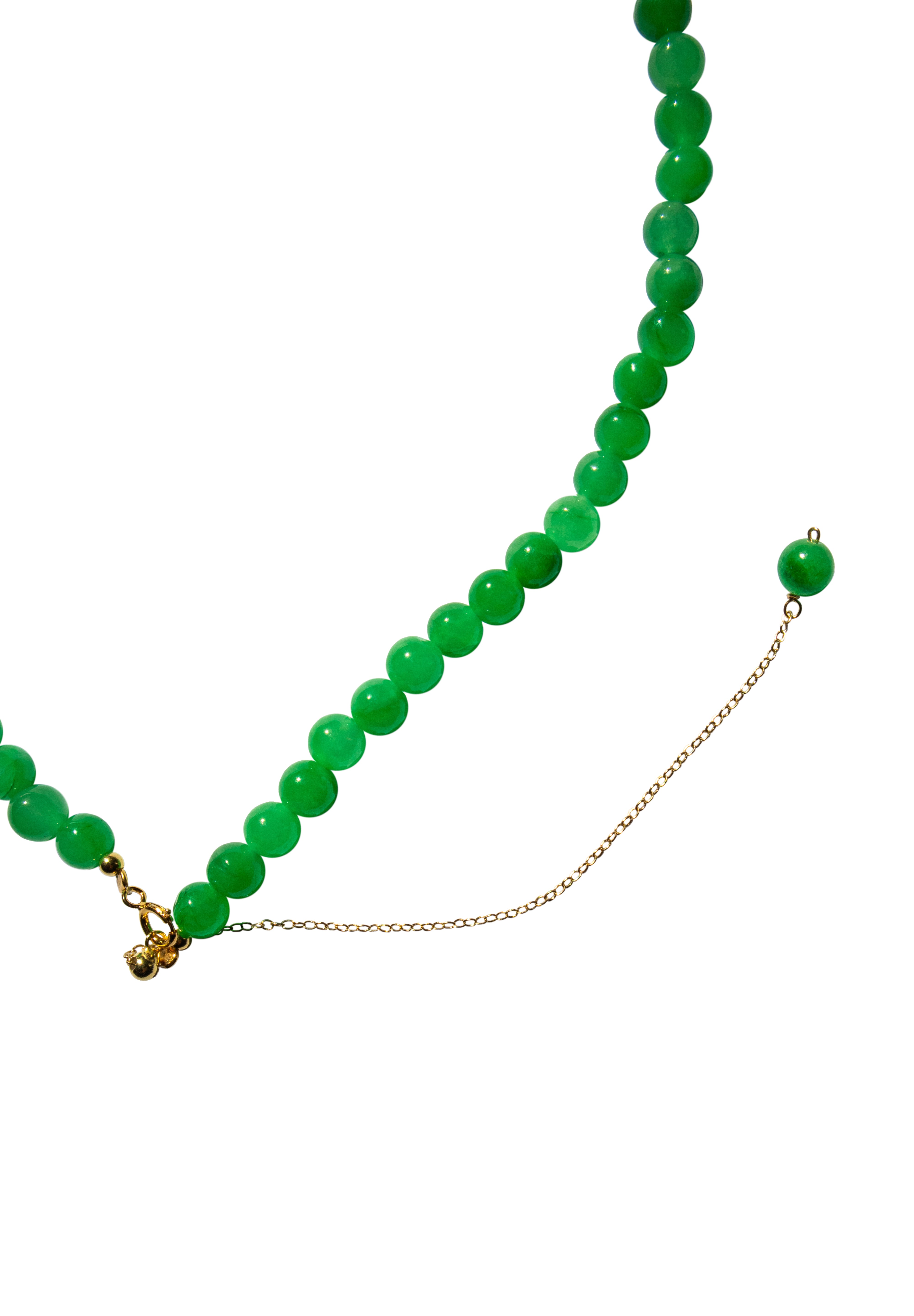 Lime — Green jade beaded necklace - seree