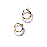 Amelie skinny — Jade stone hoop earrings - seree