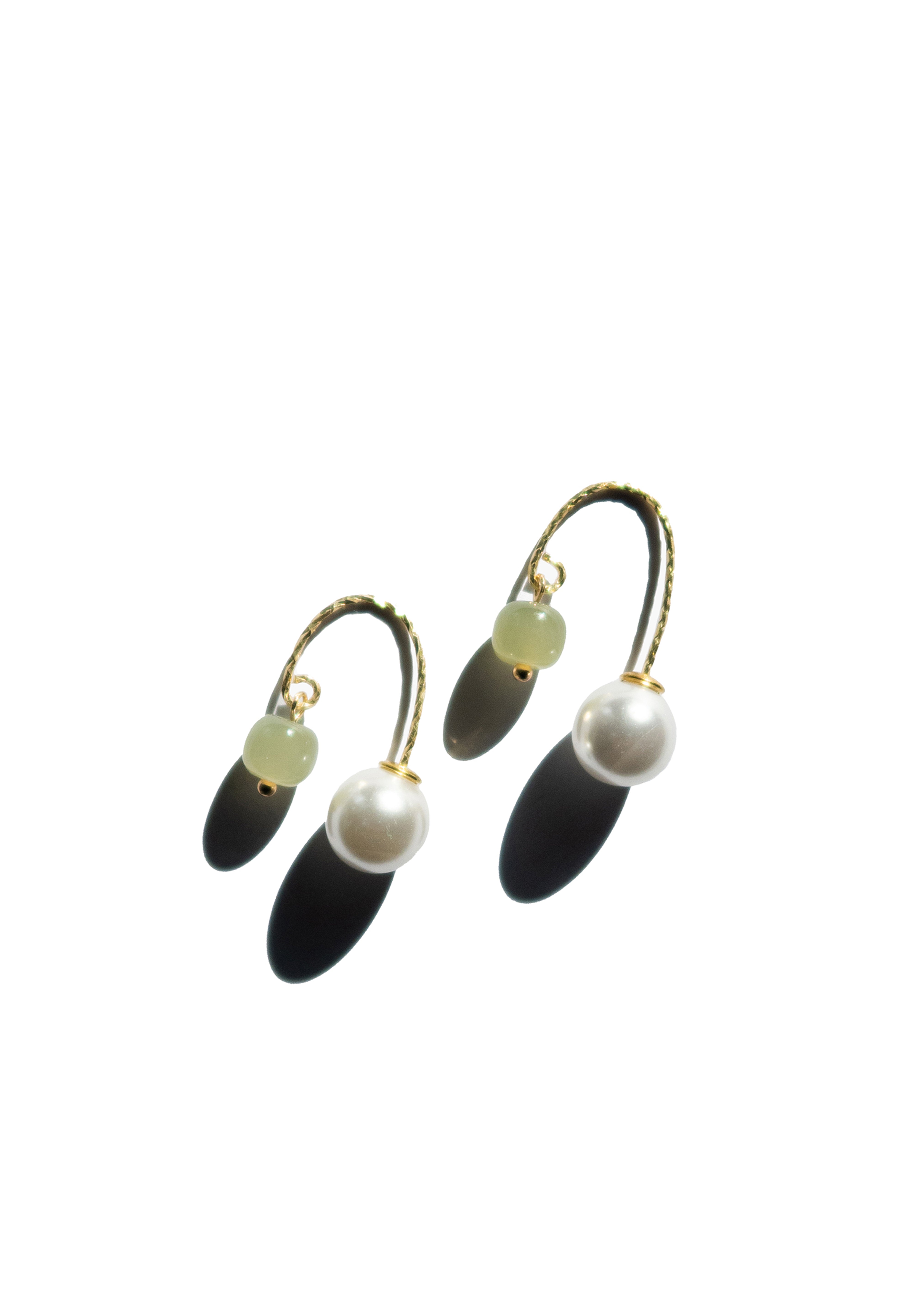 Ana — Pearl jade thread earrings - seree