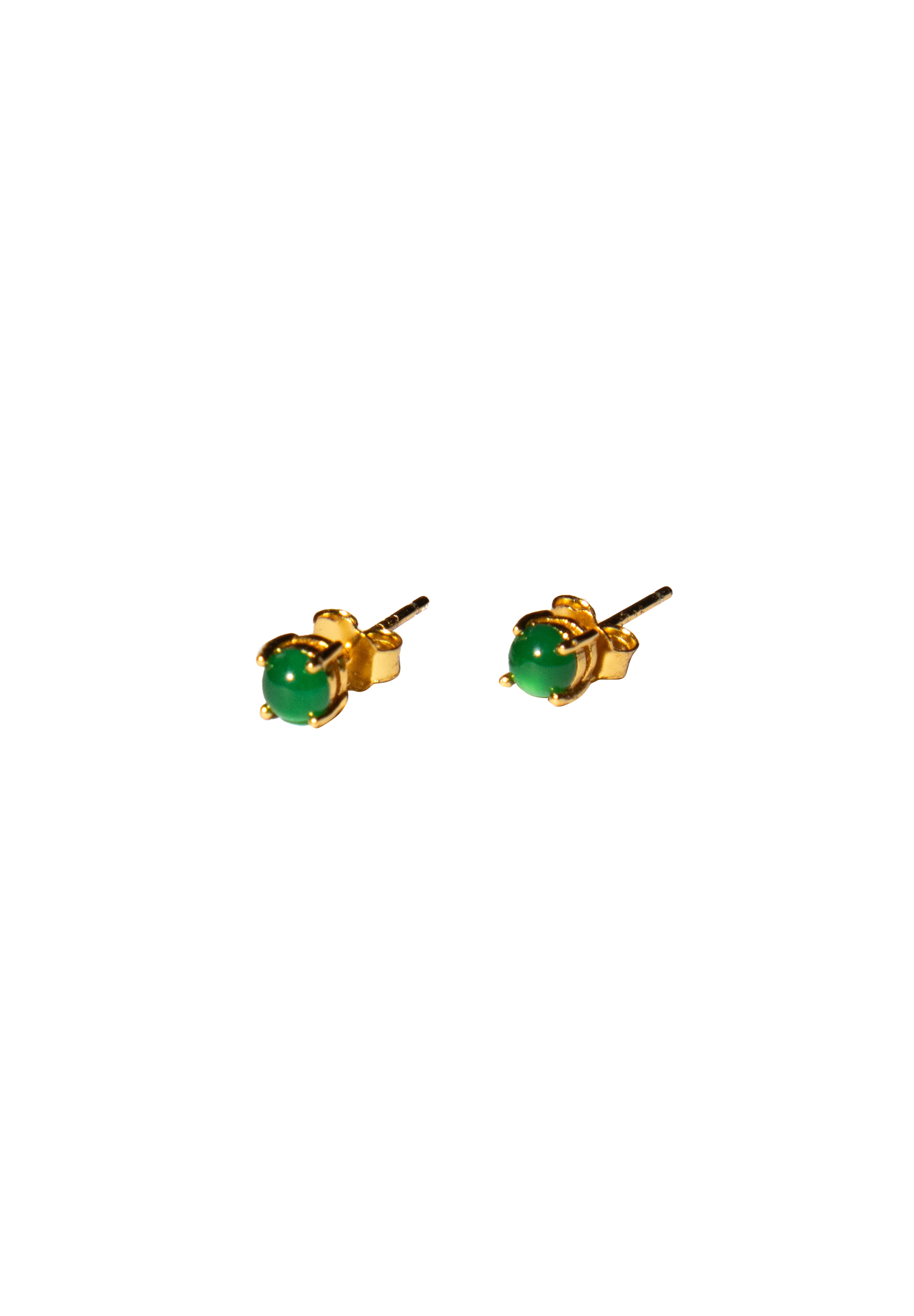 seree atelier | Remi — Imperial green jade stud earrings - seree