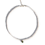 Belle — Pearl and green jade choker - seree