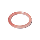 Blush skinny — Pink skinny round jade stone bangle - seree