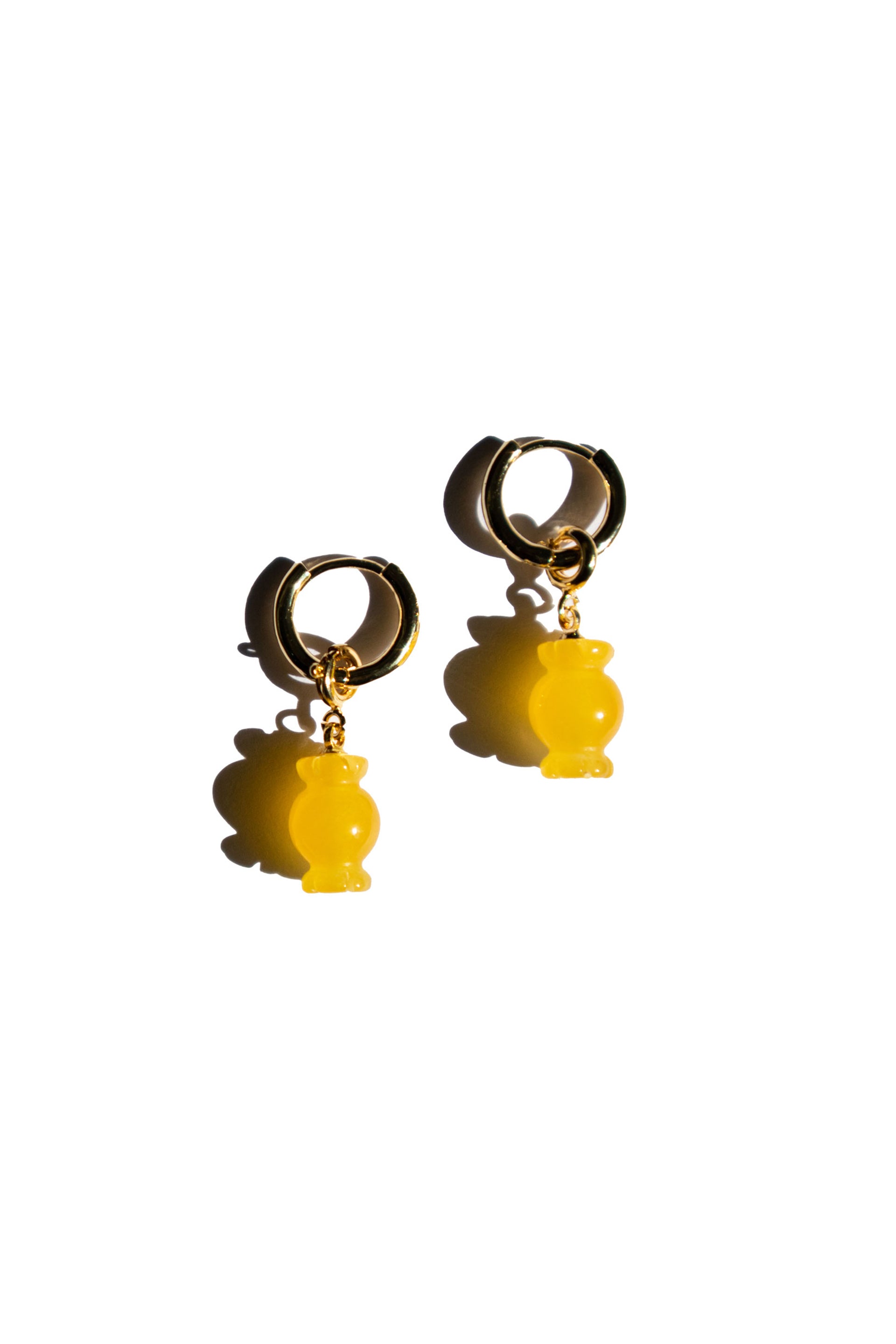 Bonbon — Jade stone charm earrings - seree