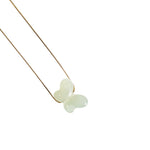 Butterfly I — Green jade pendant necklace - seree