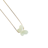 Butterfly I — Green jade pendant necklace - seree