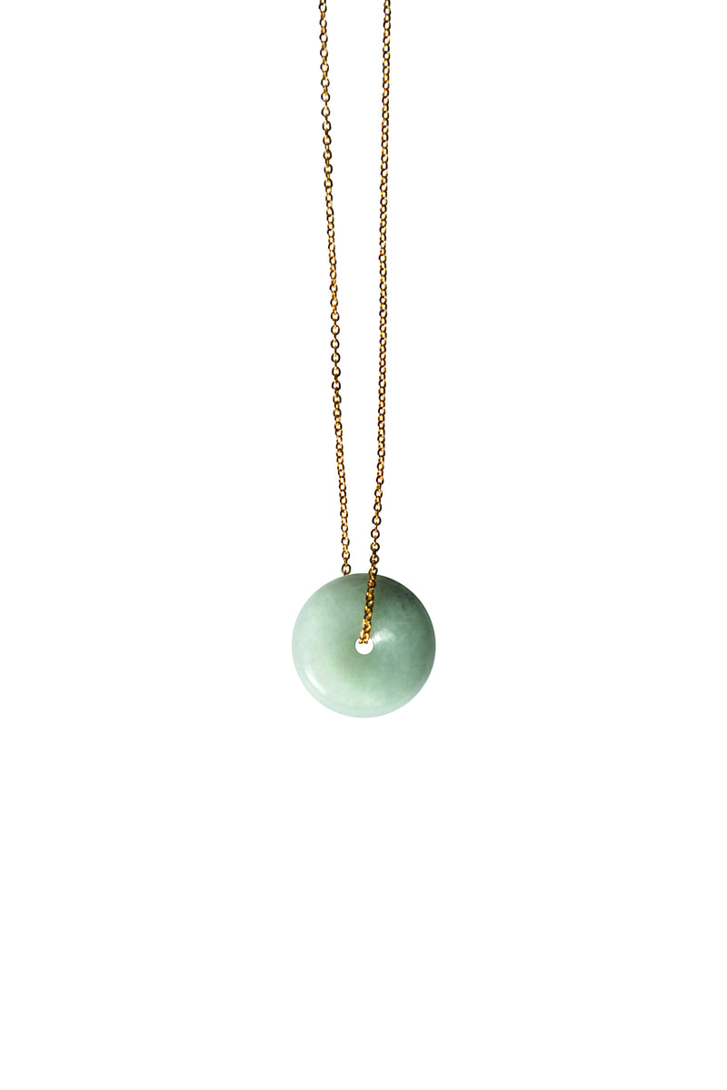 Button — Jade pendant necklace