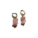 Bear — Agate charm earrings - seree