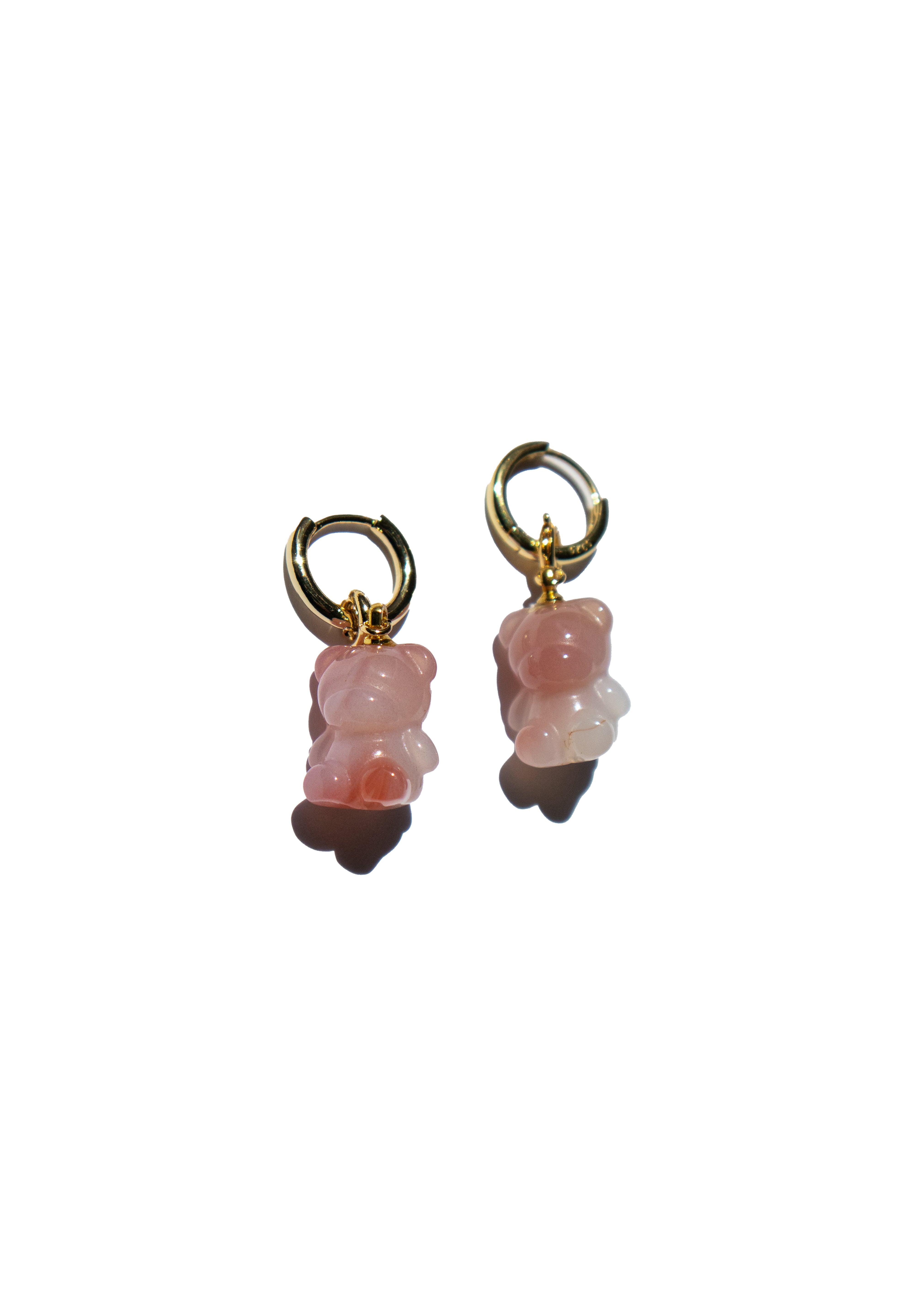 Bear — Agate charm earrings - seree