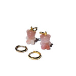 Bear — Agate charm earrings - seree