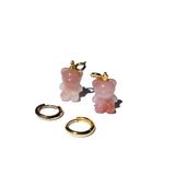 Bear — Agate charm earrings - seree