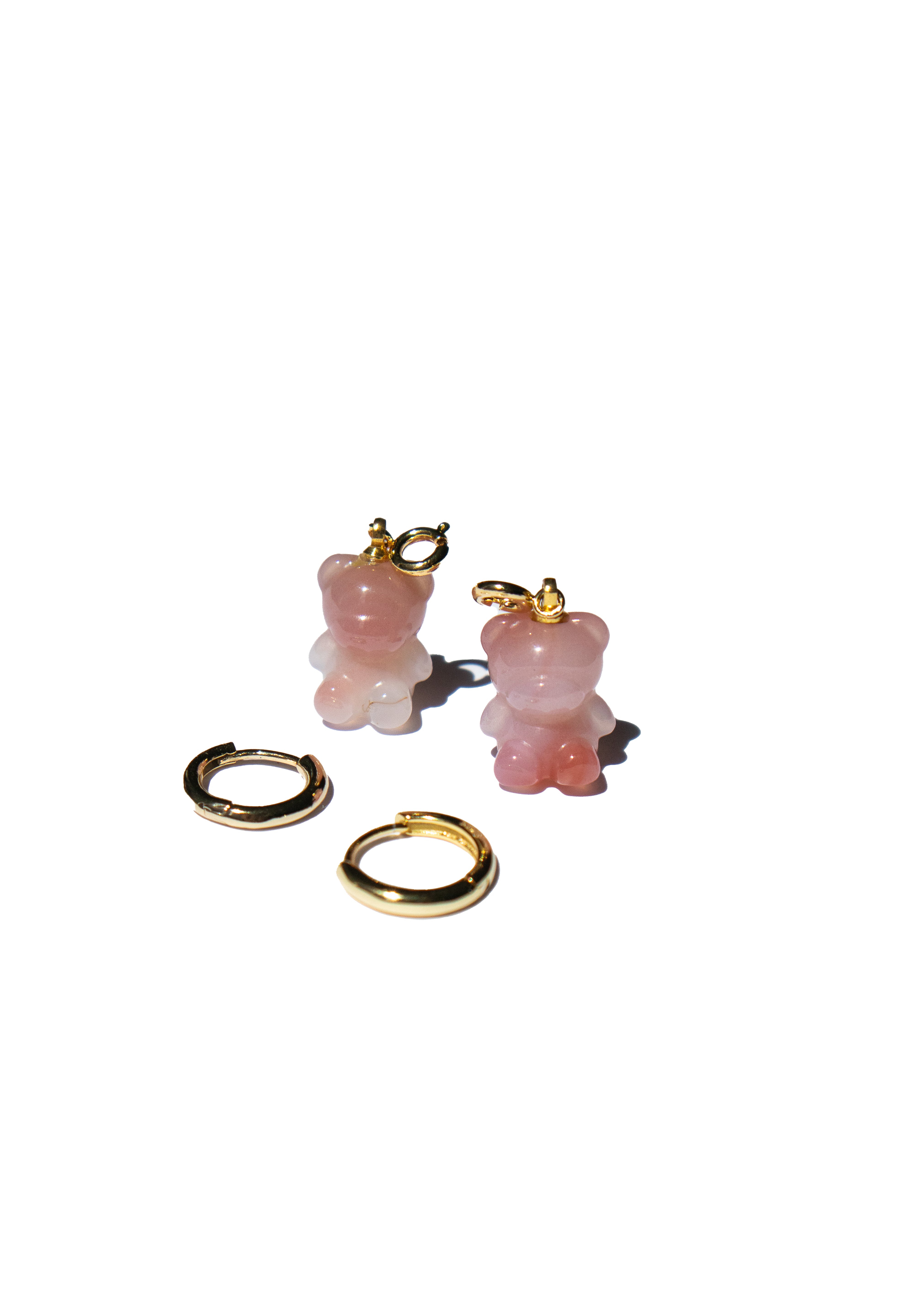 Bear — Agate charm earrings - seree