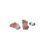 Bear — Agate charm earrings - seree