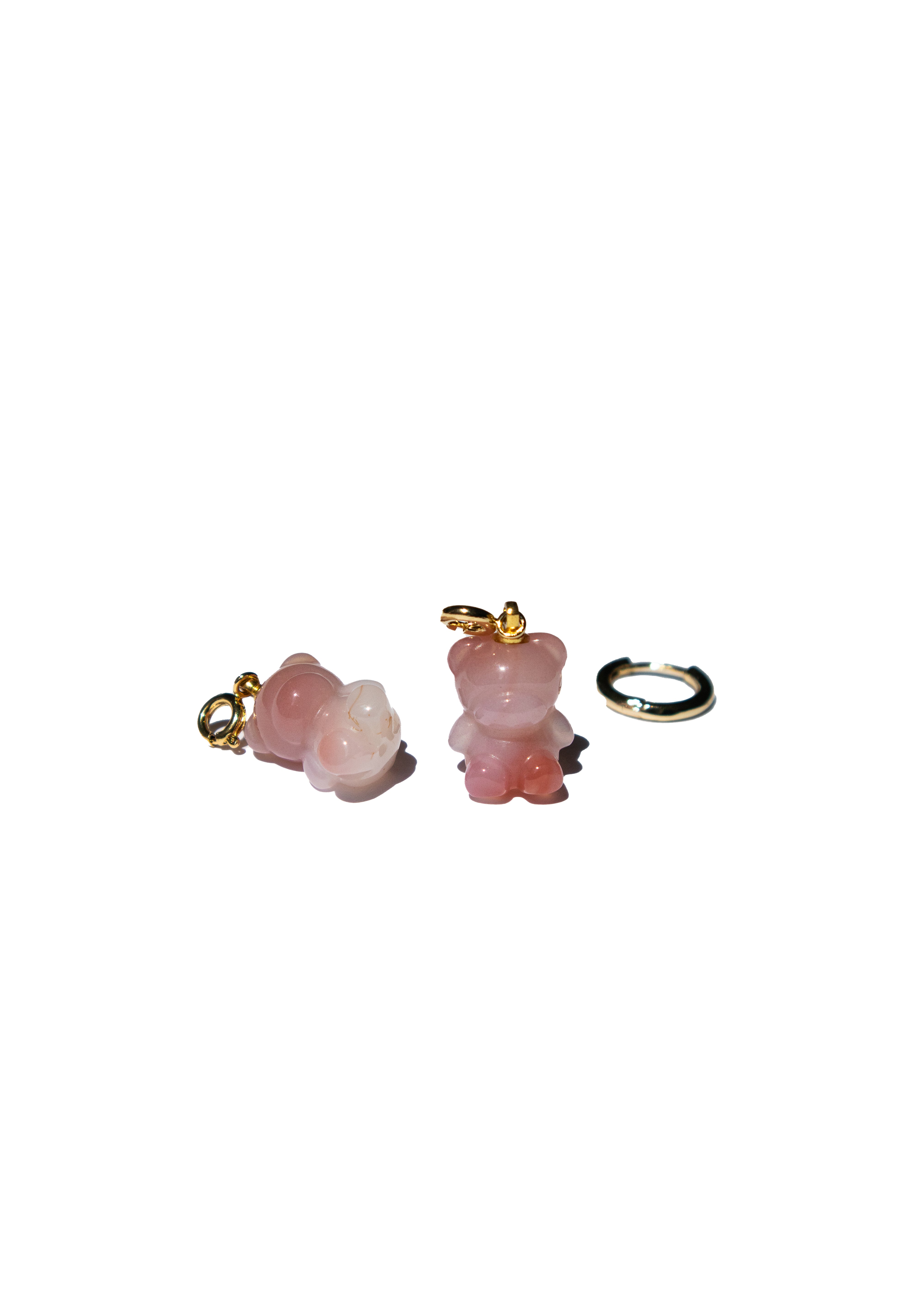 Bear — Agate charm earrings - seree