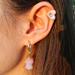 Bear — Agate charm earrings - seree