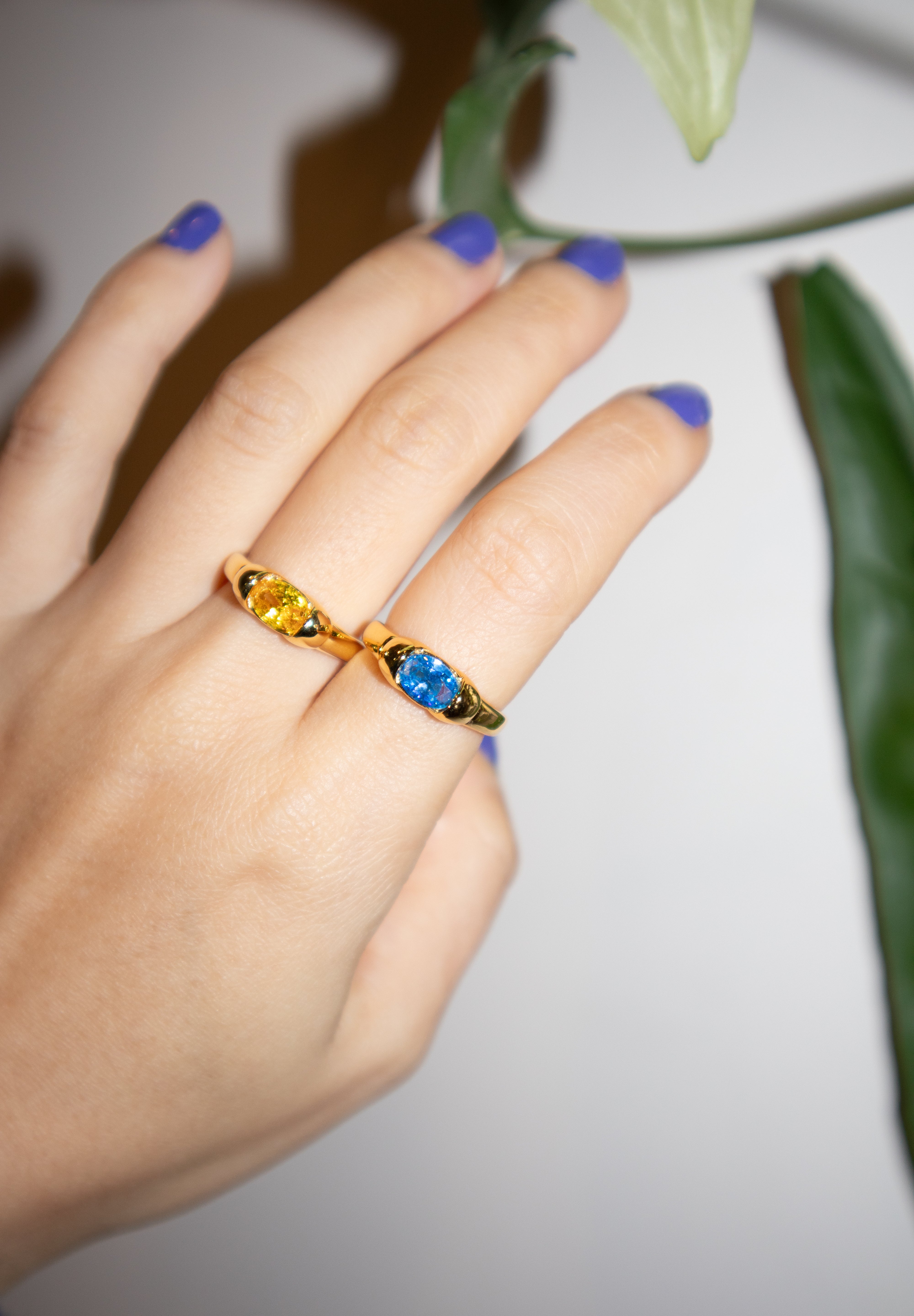 Cleo — Zircon croissant ring - seree