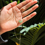 Cloud — Green jade pendant necklace - seree